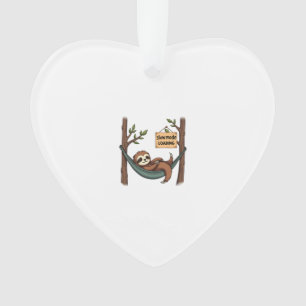 Schläfriger Faultier Vintage Lustige Faul Tier Kun Ornament
