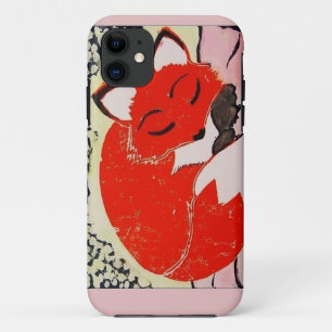 Schläfriger Fox iPhone 5/5s Fall mit weicher rosa Case-Mate iPhone Hülle