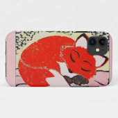 Schläfriger Fox iPhone 5/5s Fall mit weicher rosa Case-Mate iPhone Hülle (Rückseite (Horizontal))