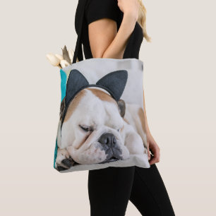 Schläfriger Hund Getty Bild- mit Katzen-Stirnban Tasche