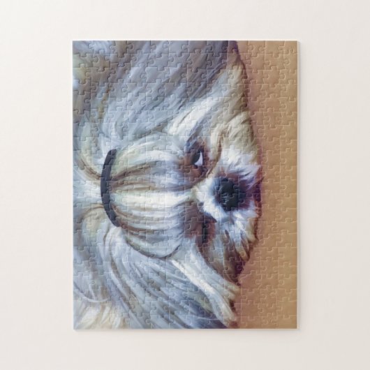 Schläfriger Hund Shih Tzu Puzzle (Vertikal)