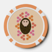 Schläfriger Igel und Blume Pokerchips (Rückseite)