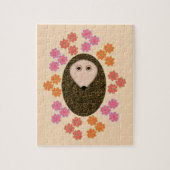 Schläfriger Igel und Blume Puzzle (Vertikal)