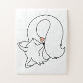 Schläfriger kleiner Fuchs Puzzle (Vertikal)