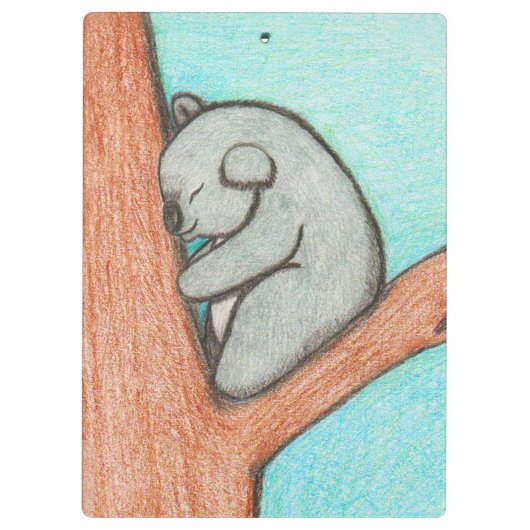 Schläfriger Koala Klemmbrett (Rückseite)