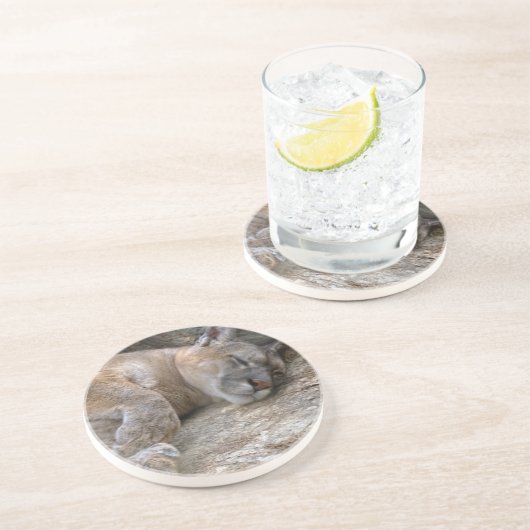 Schläfriger Kopf Untersetzer (Seite)