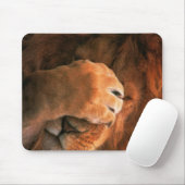 Schläfriger Löwe Mousepad (Mit Mouse)