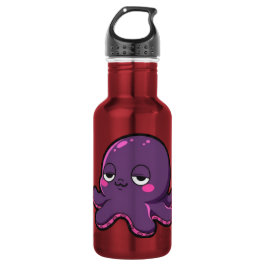 Schläfriger Lustiger Oktopus Edelstahlflasche