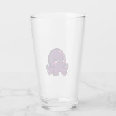 Schläfriger Lustiger Oktopus Glas (Rückseite)