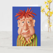 Schläfriger Mann Karte (Gelbe Blume)