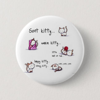 schläfriger Miezekatzeknopf Button