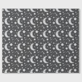 Schläfriger Mond - dunkelgraues Packpapier (Flach)