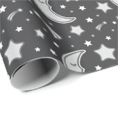 Schläfriger Mond - dunkelgraues Packpapier (Rolleneckpunkt)