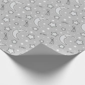 Schläfriger Mond - graues Packpapier (Ecke)