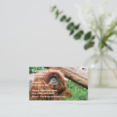 Schläfriger Orang-Utan Visitenkarte (Stehend Vorderseite)