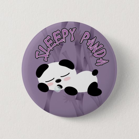Schläfriger Panda Button (Vorderseite)