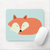 Schläfriger roter Fox Mousepad (Mit Mouse)