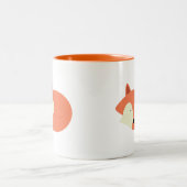 Schläfriger roter Fox Zweifarbige Tasse (Mittel)