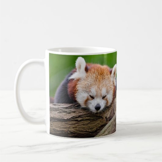 Schläfriger roter Panda Kaffeetasse (Links)