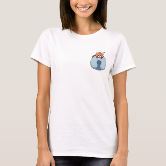 Schläfriger Roter Panda T-Shirt (Vorderseite)