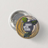 Schläfriger Vogel-Studio-Knopf 1 Button (Vorne & Hinten)