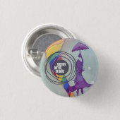 Schläfriger Vogel-Studio-Knopf 3 Button (Vorne & Hinten)