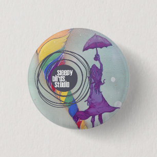 Schläfriger Vogel-Studio-Knopf 3 Button