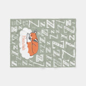 Schläfriger WaldFox Zzz, der personalisierte Name Fleecedecke (Vorderseite (Horizontal))