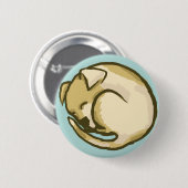 Schläfriger Welpen-Knopf Button (Vorne & Hinten)
