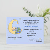 Schläfriges Baby besprühen Duschen-Einladung Einladung (Stehend Vorderseite)