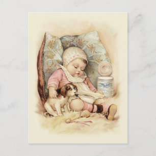 Schläfriges Baby Postkarte