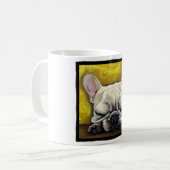Schläfriges Frenchie Kaffeetasse (Vorderseite Links)
