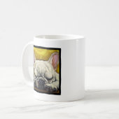 Schläfriges Frenchie Kaffeetasse (Vorderseite Links)