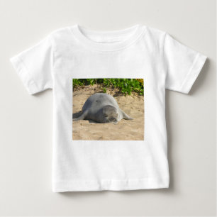 Schläfriges hawaiisches Mönch-Siegel Baby T-shirt