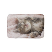 Schläfriges Kätzchen Badematte (Vorderseite)