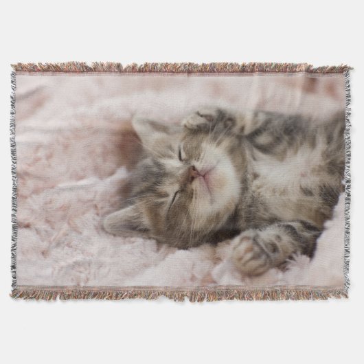 Schläfriges Kätzchen Decke (Vorderseite)
