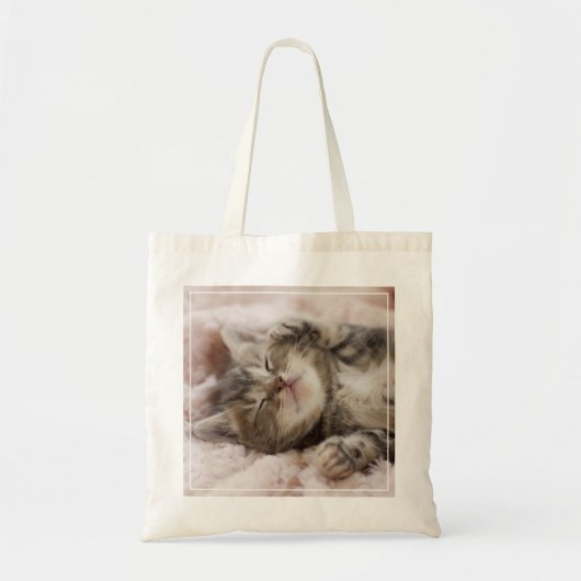 Schläfriges Kätzchen Tragetasche (Vorne)