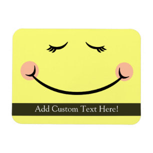 Schläfriges Kawaii glückliches Gesicht Magnet