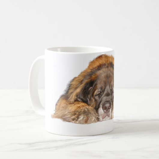 Schläfriges Leonberger Kaffeetasse (Vorderseite Links)