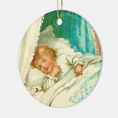 Schläfriges Mädchen Keramikornament (Links)