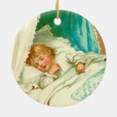 Schläfriges Mädchen Keramikornament (Hinten)