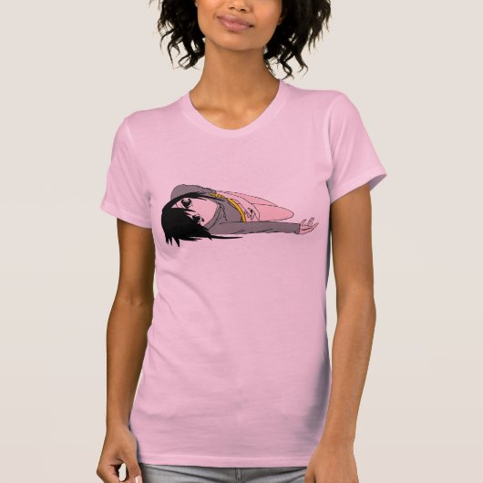 SCHLÄFRIGES MANGA MÄDCHEN T-Shirt (Vorderseite)