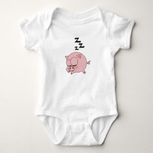 Schläfriges Schwein Baby Strampler