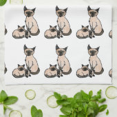 Schläfriges siamesisches küchentuch (Gefaltet)