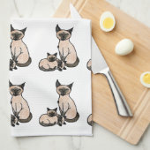 Schläfriges siamesisches küchentuch (Viertel Falte)