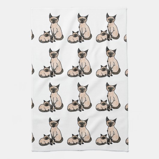Schläfriges siamesisches küchentuch (Vertikal)