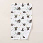 Schläfriges süßes Trägheits-Muster Badhandtuch Set (Handtuch)