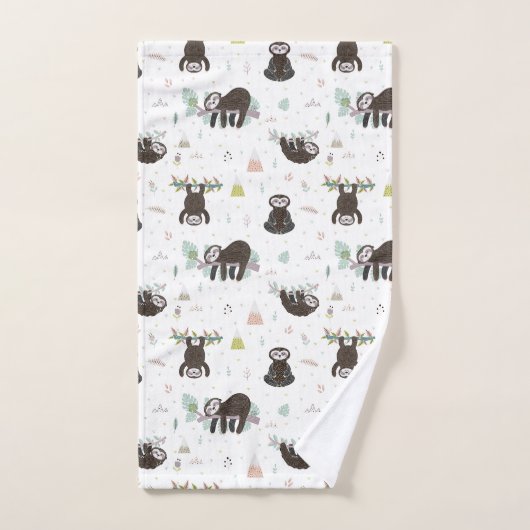 Schläfriges süßes Trägheits-Muster Badhandtuch Set (Handtuch)