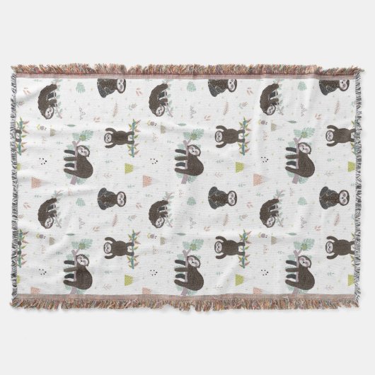 Schläfriges süßes Trägheits-Muster Decke (Vorderseite)