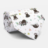 Schläfriges süßes Trägheits-Muster Krawatte (Gerollt)